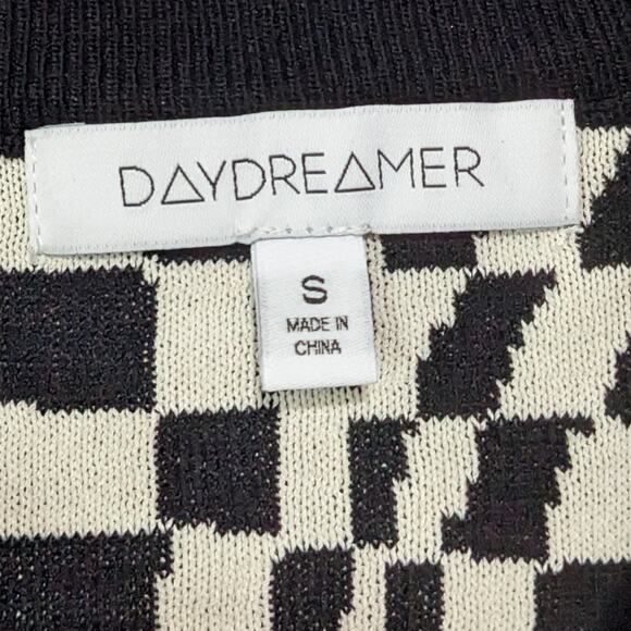 Daydreamer Eclipse Wave Fitted Button Down Knit Cardigan Black Women's Small - Picture 6 of 7